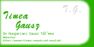 timea gausz business card